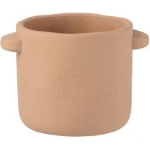 Cache pot beige en ciment