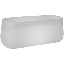 Camelia Grande Jardinière Ronde avec Lumière pour Plantes et Fleurs Très Résistante. Chargement solaire et batterie rechargeable. Lumière rgb et