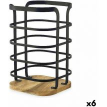 Confortime - Ustensiles de cuisine ouest métal noir (6 pièces)