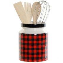 Utensil Box of Kitchen Squares Dolomite Stainless Steel (5 pcs) (11.5 x 11.5 x 26 cm) - Dkd Home Decor