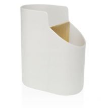 Pot pour ustensiles de cuisine Versa Blanc Bambou abs 8,5 x 17,6 x 15 cm