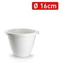 Pot rond 16x16x12 cm blanc 1142501 Plasticforte