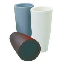 Vase stylet rond gris cm.33x70h pour mobilier de jardin intérieur extérieur - Salon