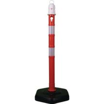 Potelet De Blocage Ppc Rouge/blanc D. 63 Mm À Poser Avec Œillet