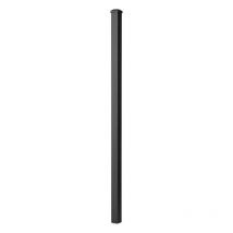 Poteau aluminium à sceller avec chapeau h 1,36 m Noir