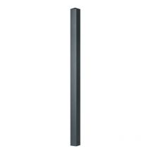 Easycloture - Poteau aluminium à sceller universel chapeau inclus H2,36 m Gris