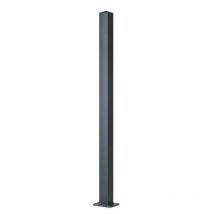 Easycloture - Poteau aluminium sur platine universel chapeau inclus H1,86 m Gris