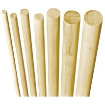 Facett - Poteau bois hetre 1 mètre rond cannelés 12 mm (Par 100)