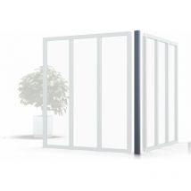 Mon Marché Déco - Poteaux d'Angle Kit Verrière - Noir sablé