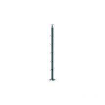 Poteau de garde corps au sol 5 supports de lisse - Hauteur : 970 mm - Diamètre : 42.4 mm - inox 304 - CROSO