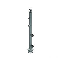 Croso - Poteau de garde corps au sol support pour lisse - Hauteur : 1024 mm - Diamètre : 42.4 mm - inox 304