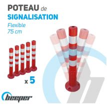 Beeper - Poteau de signalisation flexible (75 cm) Quantité - Lot de 5