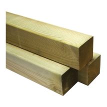 Poteau En Bois Traité Autoclave Classe 4 – Pin Du Nord 7x7 Cm – Hauteur 180 Cm – Résistant Aux Intempéries Et Insectes – Debarge Bois