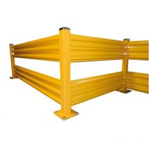 Rayonnage Direct - Poteau et lisse de protection W776 barrière longueur 2285mm Stockman