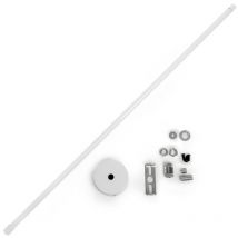Poteau Extensible de Suspension Rail Spots LED 75 150Cm - Blanc