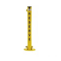 Ultra Secure - Poteau rabattable 610-Y-RESERVE jaune (s'entrouvrant) 5kg serrure intégrée