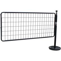Kit de potelets de délimitation avec grille – 1000 mm – Acier laqué noir – Poteau et borne de sécurité – Viso