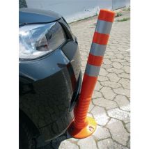 Potelet de blocage en pu blanc/rouge ø 80 mm à visser m.Befestigungsmaterial hauteur au-dessus du sous-sol 750 mm