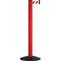 Via Guide - Poteau simple D70xH1000mm Poteau rouge Sangle rouge/blanc