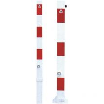 Schake - Poteau umlegbar Galv. rouge/w 70x70mm