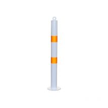 Ultra Secure - Potelet fixe à boulonner 900F-76-WO blanc/orange avec oeillet