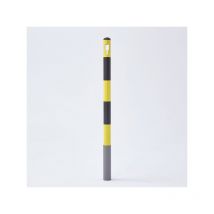 Potelet métal jaune et noir à sceller ht 100 cm