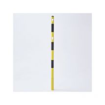 Potelet métal jaune et noir à sceller ht 150 cm