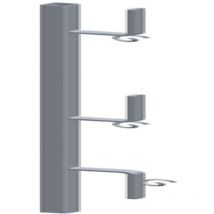 Potelet porte filet 1m et lisses carré 30mm x 30mm x 1,20m Dimos 145 mm