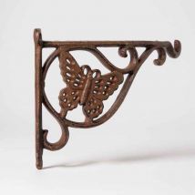 Potence papillon fonte marron patiné 25x4x17cm