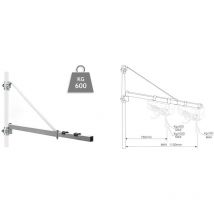 Potence pivotante pour palan - 600kg max - 110 cm