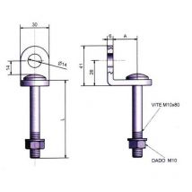 Illet fixe pour cadenas mm.26/74 - Potent