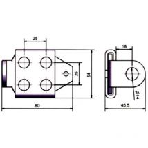 Occhiolo portalucchetto mobile 80x54 9205 Potent