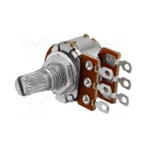Potentiomètre 220k Double arbre logarithmique 6mm R16148-1b-1-a220k