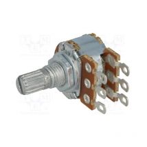 Srpassives - Potentiomètre 100k double axe linéaire 6mm court R16148-1b-1-b100k