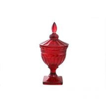 Potiche à dragées 37,5 cm rouge