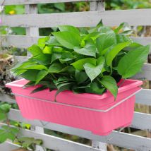 Pots de fleurs en plastique pour plantes d'extérieur, 40,6 x 18,8 x 12,7 cm, pots de fleurs pour plantes d'extérieur, pots de fleurs pour légumes,
