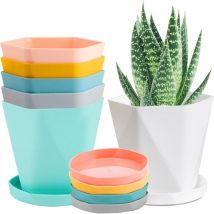 Pots De Fleurs, Pot De Fleur Coloré Semoir De Semis à Contrôle des Racines Pots De Jardin (6pcs)