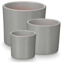 Cache-pot IBERGARDEN – Ensemble de pots en céramique Ø14, 17, 22 cm – Durable, finition mate, 3 couleurs modernes
