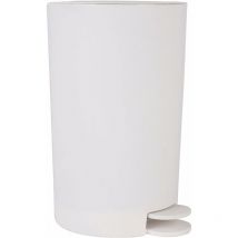 Poubelle 3 l en polypropylène blanc avec pédale