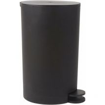 Poubelle 3 l en polypropylène noir avec pédale