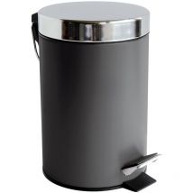 Poubelle salle de bain 3l satin carbone