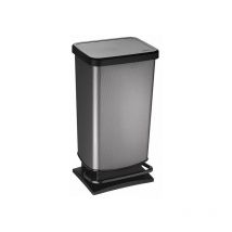Poubelle 40 litres decor carbone ref 7541010 - rotho