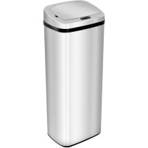 Poubelle à capteur de mouvement ouverture automatique 50L acier inox.