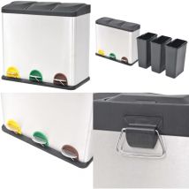 Poubelle à ordures Acier inoxydable 54 l - poubelle à ordures - poubelles à ordures - Home & Living - Argent