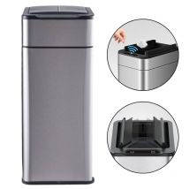 Beyond Blue - Poubelle à ouverture automatique latérale papillon - Inox SS304 - 60L - Piles ou batterie