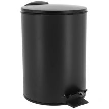 Poubelle metal frein de chute 3l - noir Tendance