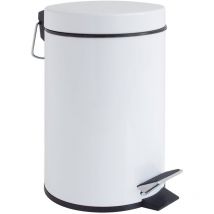 poubelle salle de bain 3l hally blanc