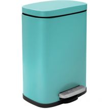 Spirella - Poubelle à pédale Acier akira 5L Bleu turquoise