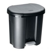Rotho - Poubelle à pédale trio 1x10/2x15l L420xH585mm cuivre noir