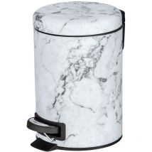 Poubelle à pédale effet marbre Onyx - 3 l